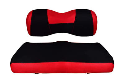 Fundas de asiento de carrito de golf Ytype rojo y negro